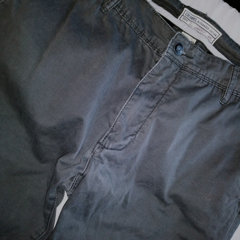 Coulors by Alexander Julian Mens Dark Gray Straight Leg Casual Pants Size 32x30‎
